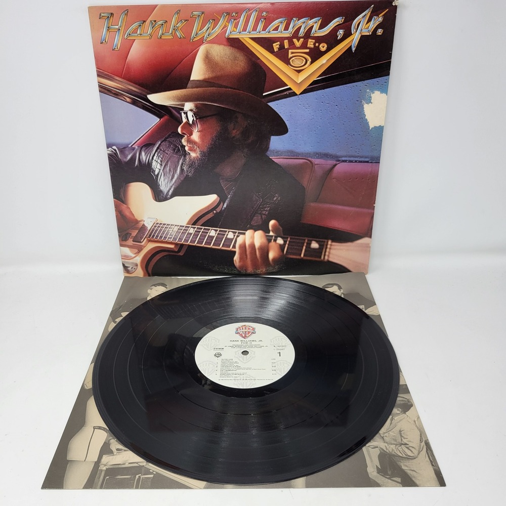 Hank Williams Jr Five-O Vinyl‎ LP Album 1985 Warner Bros R-160307 Outlaw Country
